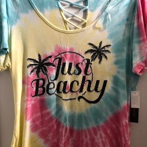 NO BOUNDARIES Tie Dye W/ Lace Up Back